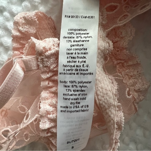 Hanky Panky Ethereal Eyelet Bralette in Blushing Pink Dainty Pretty Size Small - Picture 7 of 7